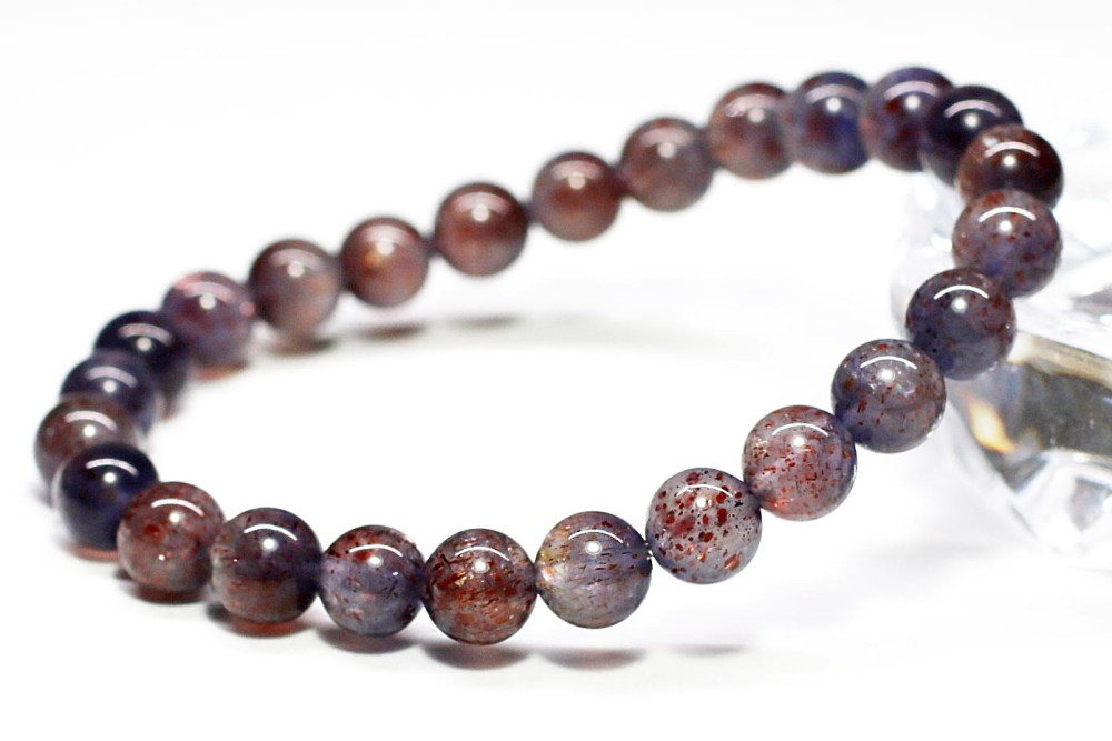 トップクォリティ]アイオライトサンストーンブレスレット（約7mm玉