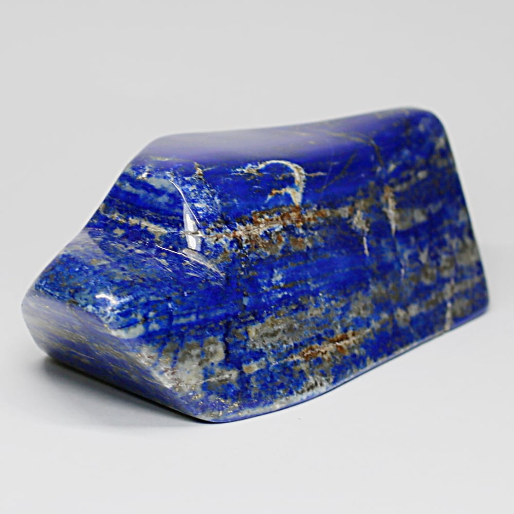 高品質]アフガニスタン産ラピスラズリ磨き原石/フリーフォーム（置物