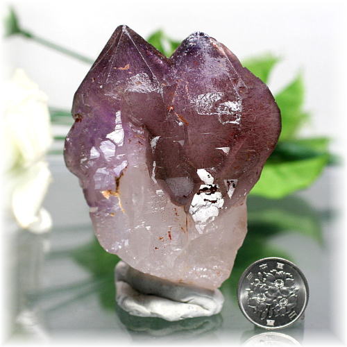 マダガスカル産]ゲーサイトインアメジストエレスチャル原石 - 埼玉県