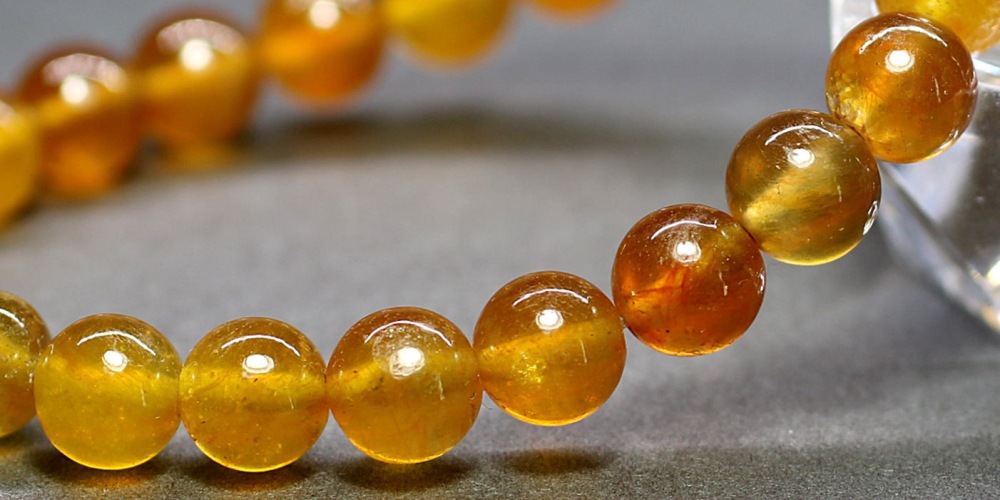 トップクォリティ]イエローサファイアブレスレット （約8mm玉