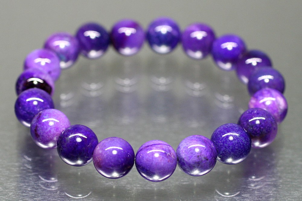 高品質++]スギライトブレスレット（約10mm玉・美しく統一された鮮やか