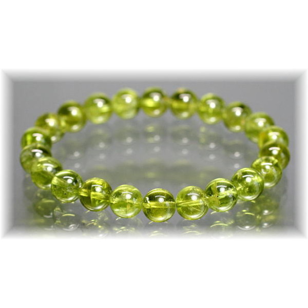 3A]ペリドットブレスレット（約9mm玉） - 埼玉県吉川市の天然石専門店