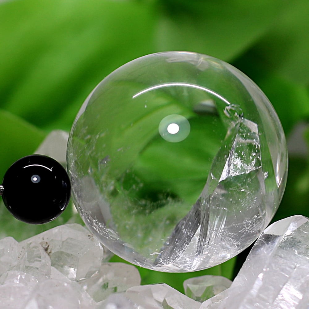 トップクォリティ]クォーツインクォーツ丸玉/貫入水晶スフィア（球体