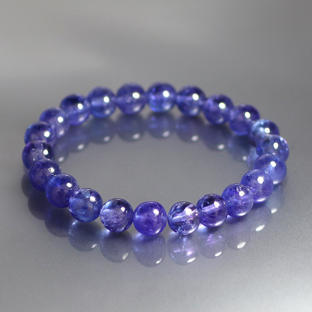 特別価格/トップクォリティ]宝石質タンザナイトブレスレット（約9mm玉