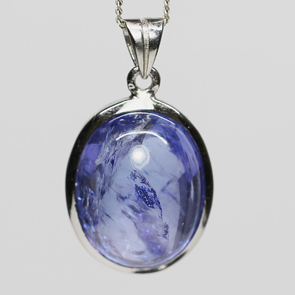 トップクォリティ] 宝石質タンザナイトペンダントトップ（シルバー925