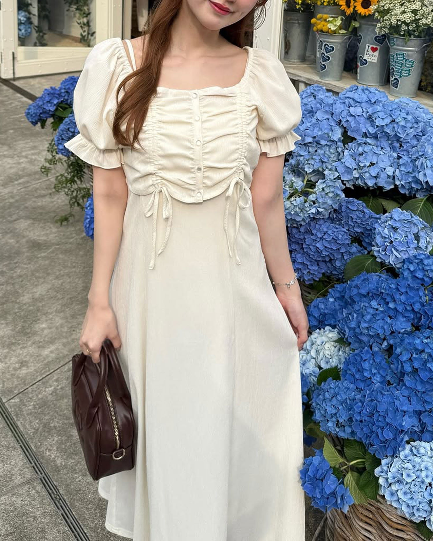 3／4 2時までの限定価格】【WEB限定】ドロストブラウス＋キャミ