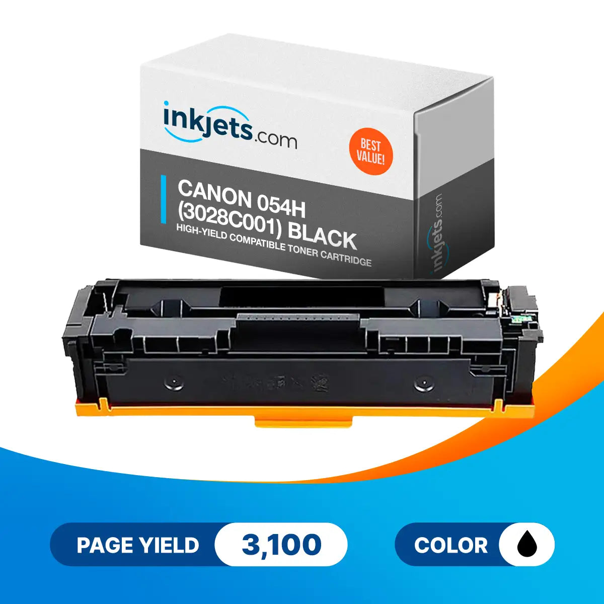 Canon 054H (3028C001) Compatible Black High-Yield Toner Cartridge