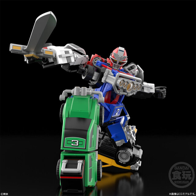 5台のレンジャービークルが変形合体！「激走戦隊カーレンジャー」より