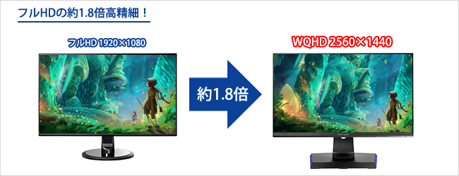 EX-LDGCQ241DB | 広視野角ADSパネル採用＆WQHD対応23.8型ゲーミング