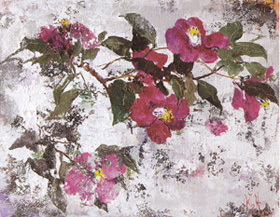 一枚の繪 -花紡ぎ、夢紡ぎ－ 第4回羽倉恭子 油絵展