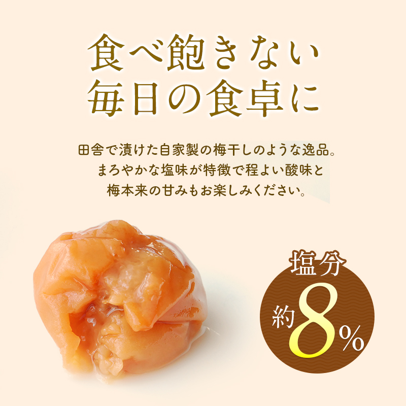 梅干しの一冨士】つぶれ梅3.2kgセット 塩分8%（400g×8）