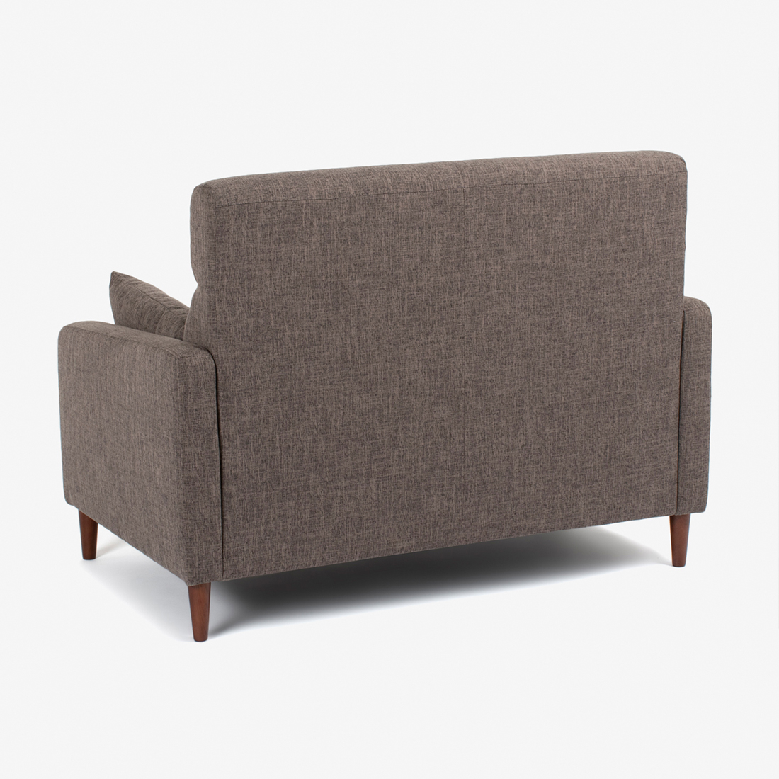 ラブソファ 2人掛け「クロス」幅133cm 布ブラウン色 #FG220-6D 木脚全2