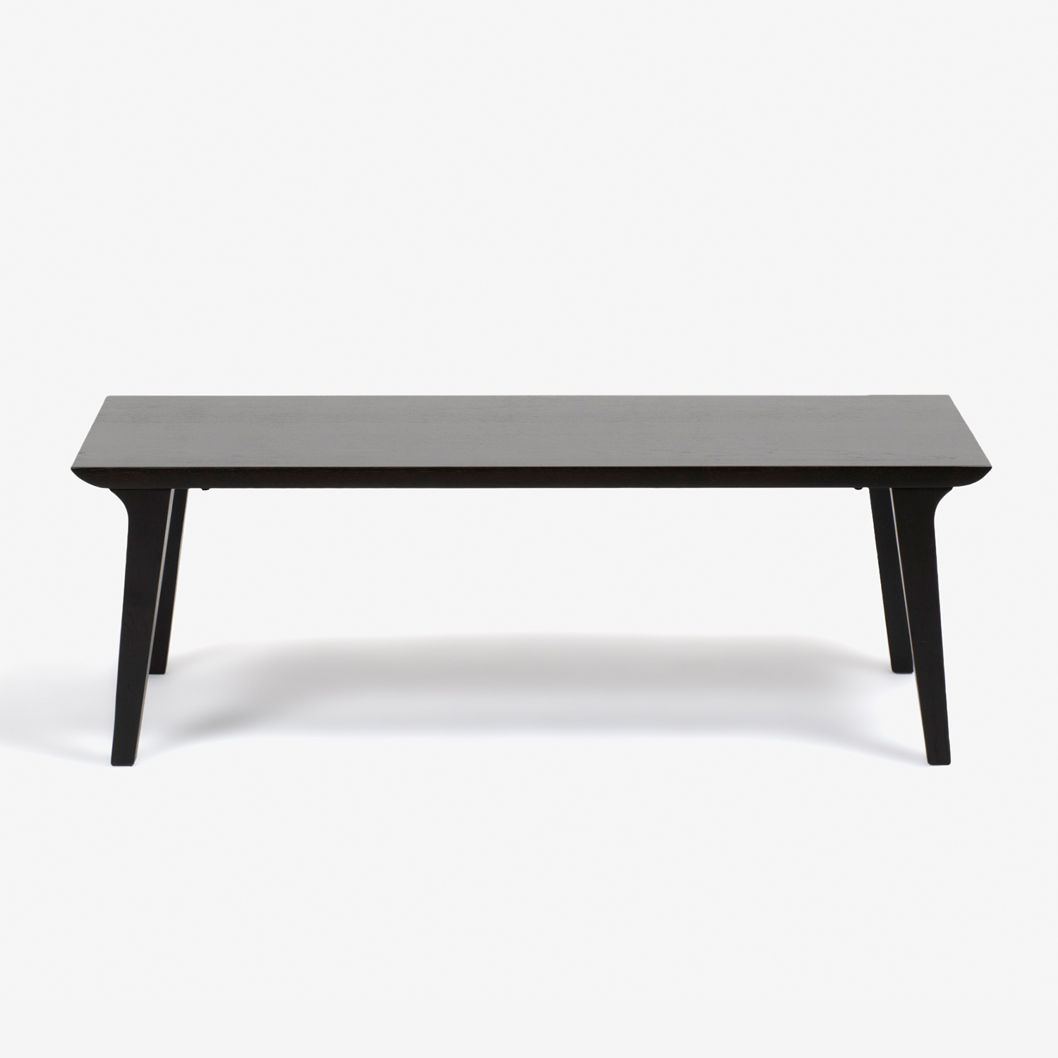 センターテーブル「ハイヒール」オーク材 ダークブラウン色 幅120cm