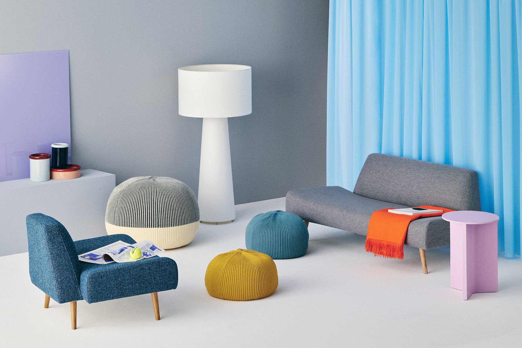 AQUA】IDEE☆ミニプーフ☆美品 PUUF, MINI PUUF｜IDEE SHOP Online