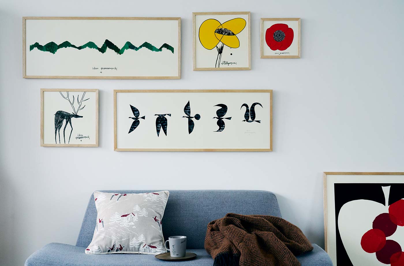 山口一郎氏 水彩画ポスター IDEEで購入 定番品】 山口一郎 「umi