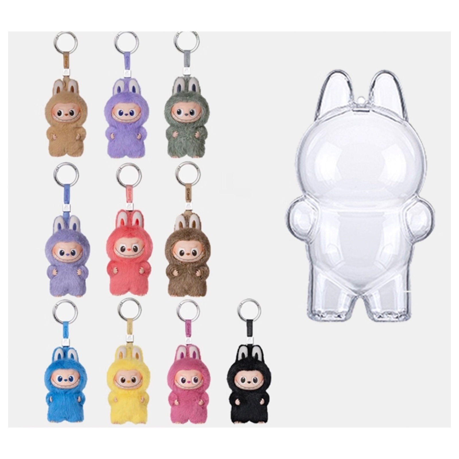 Mini Labubu/ 透明ケース 011 アルファベットラブブ PIN FOR LOVE - I