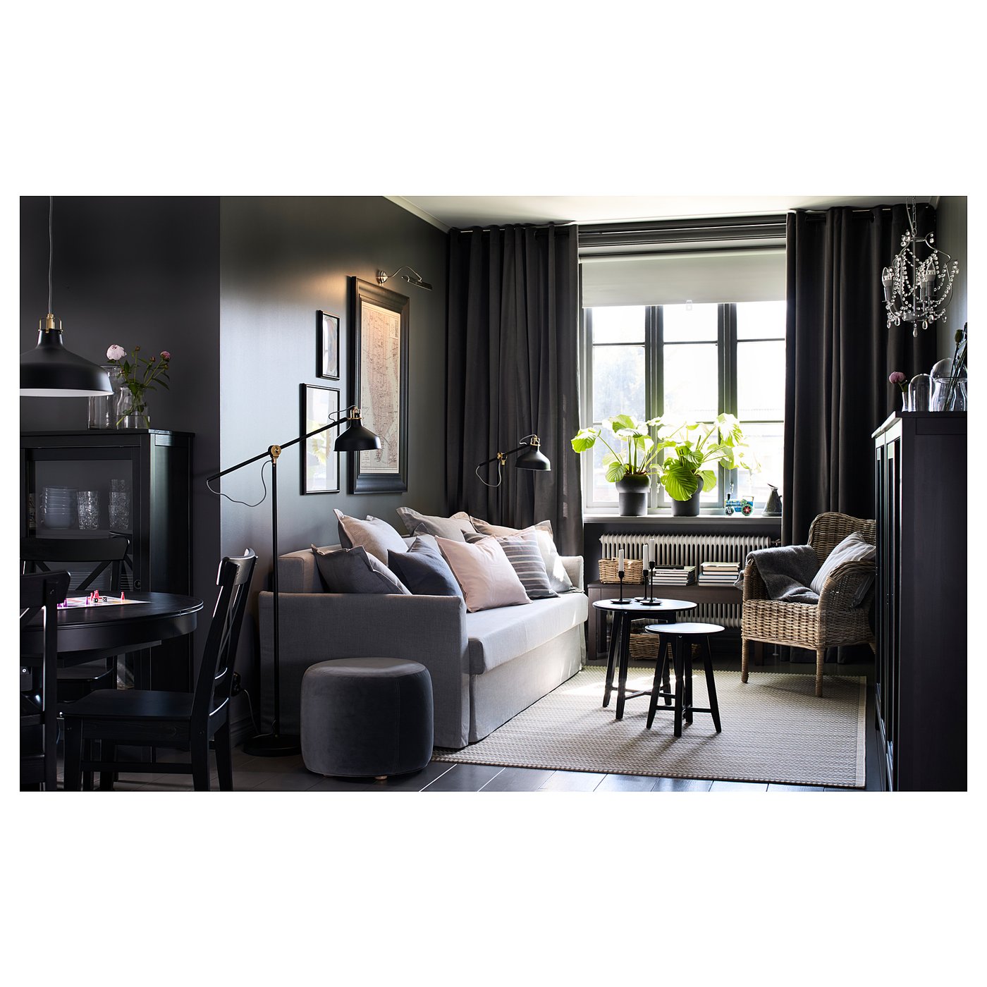 KRAGSTA クラーグスタ ネストテーブル2点セット, ブラック - IKEA