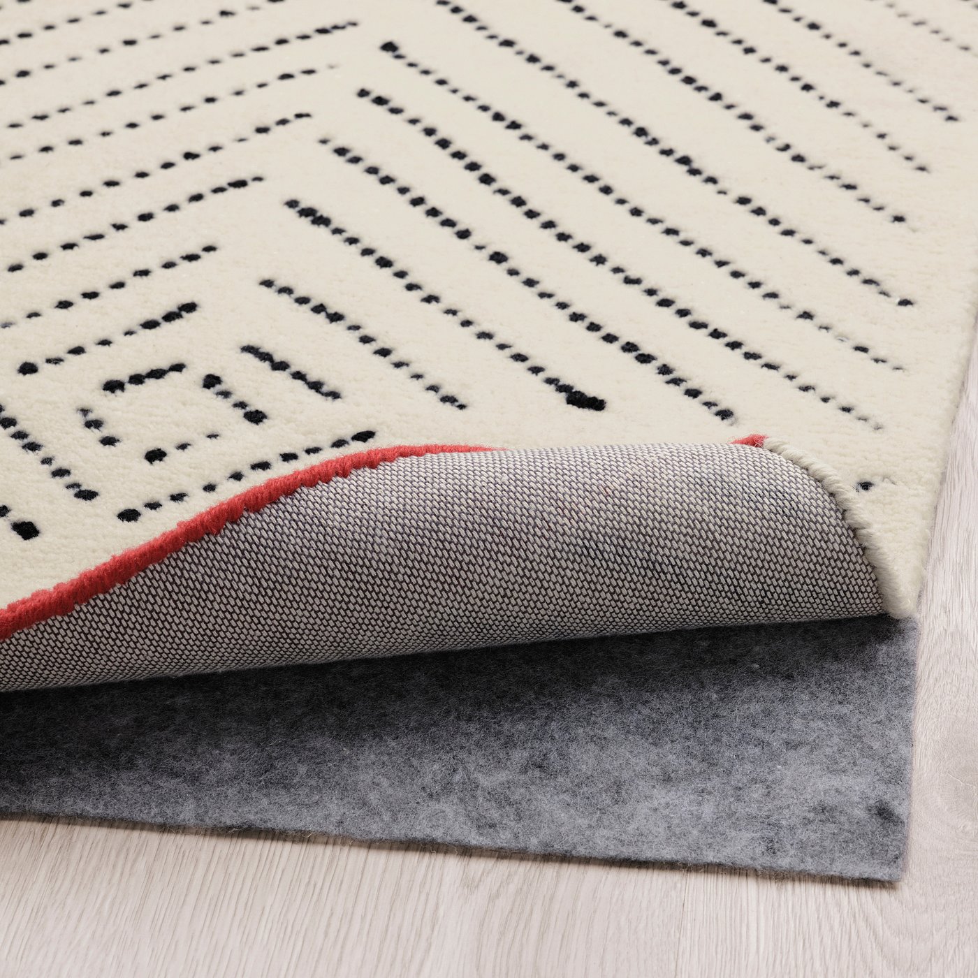 UNDERVISNING ウンデルヴィスニング ラグ パイル短, オフホワイト