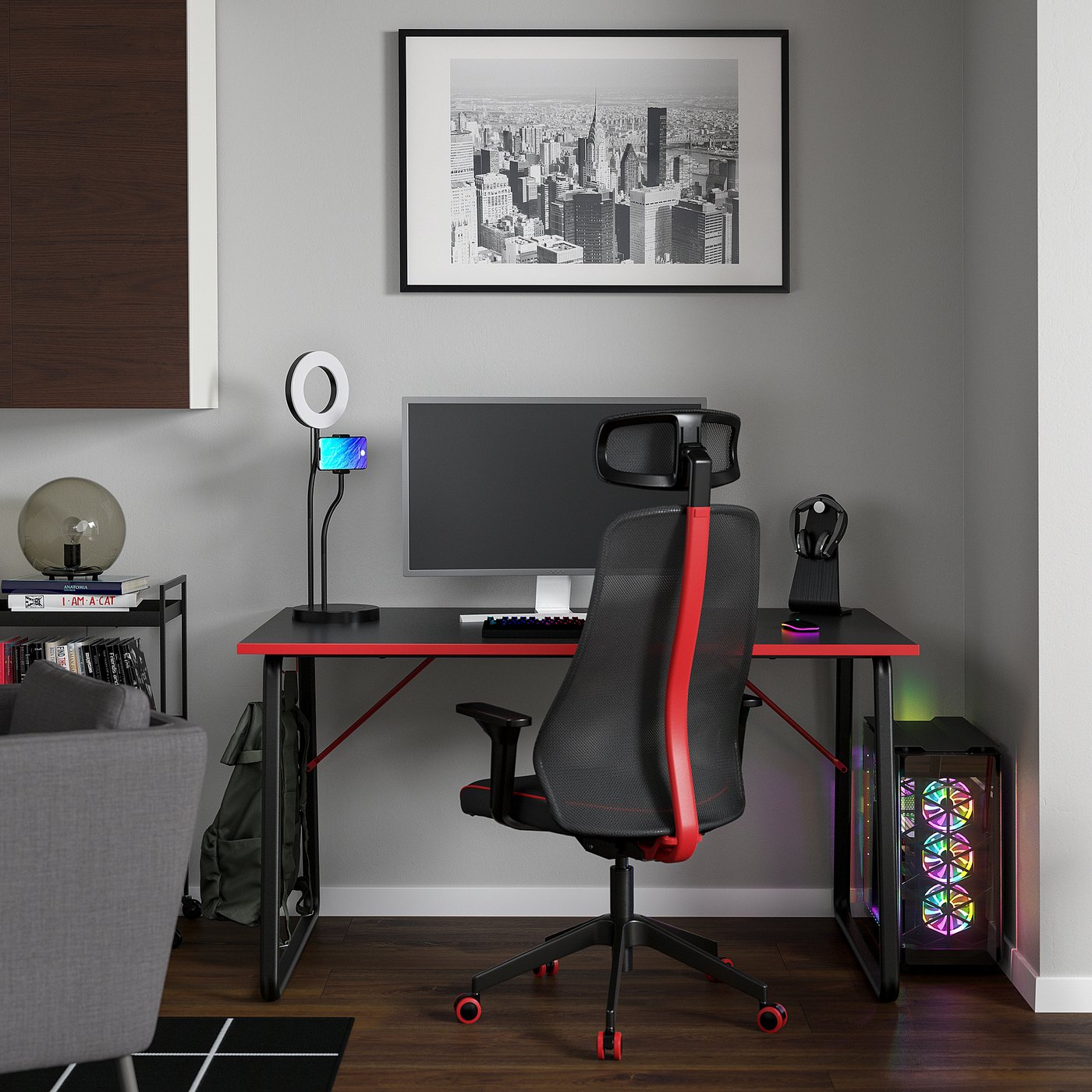 HUVUDSPELARE / MATCHSPEL gaming desk and chair, black - IKEA