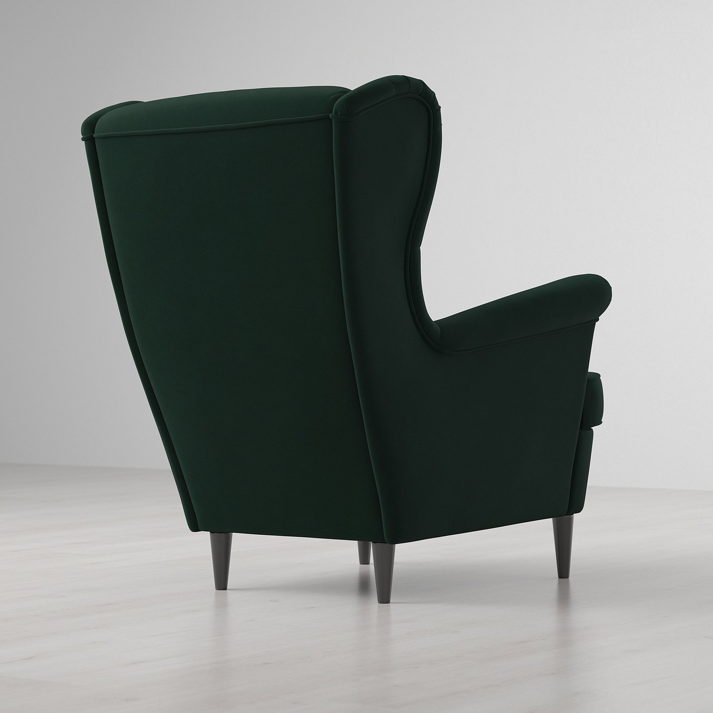 STRANDMON wing chair, Djuparp dark green - IKEA