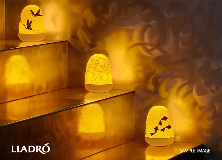 ドーム ランプ （鶴） ワイヤレス テーブルランプ | LLADRO/リヤドロ