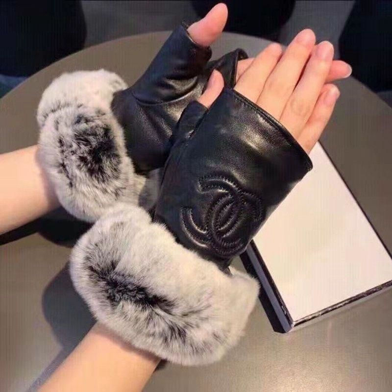 シャネル レザー手袋 レディース ファー Chanel 革てぶくろ グローブ