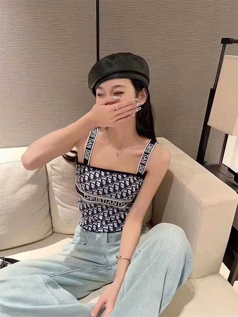 希少 Christian Dior キャミソール ラメ ノースリーブ ノースリーブ