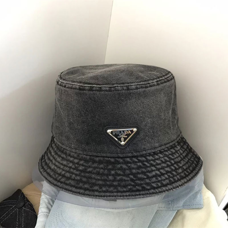 プラダ バケットハット デニム メンズ レディース PRADA 帽子 ユニ