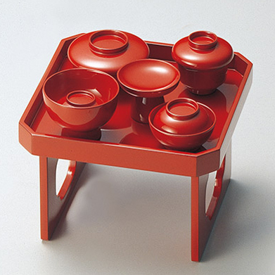 仏具 6.5 膳椀 朱/黒内朱 木製 漆塗り 12-15707/15708 漆器の井助