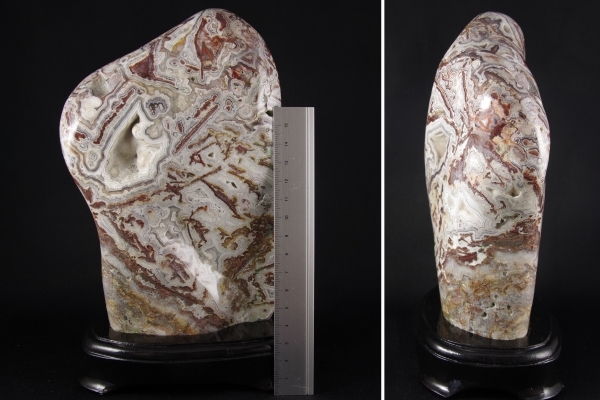 レース瑪瑙磨き鑑賞石2kg 天然石販売 名取貴石 天然石・国産原石の