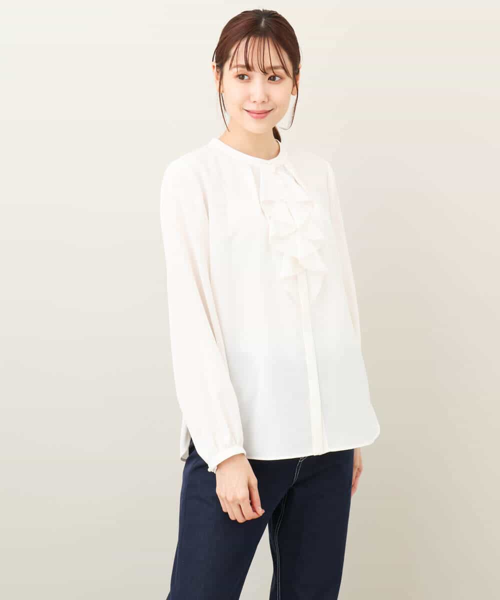 フロントフリルディティールブラウス/洗える(ブラウス・シャツ) | MK
