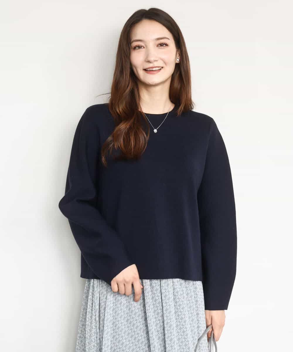 スムース編みバック釦ニット/洗える(ニット・セーター) | MK MICHEL