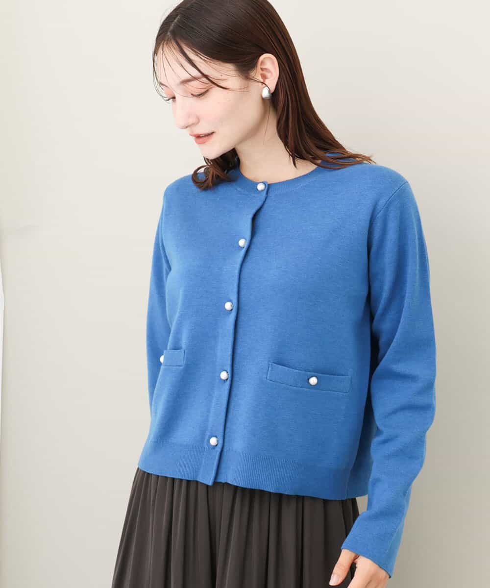 ミラノリブニットカーディガン/洗える(カーディガン) | MK MICHEL