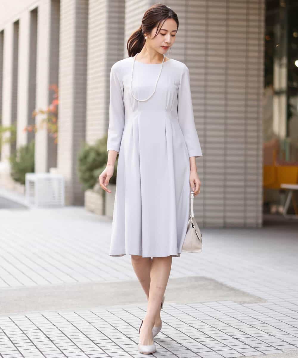 サテンジョーゼット タックワンピース(ワンピース) | MK MICHEL KLEIN