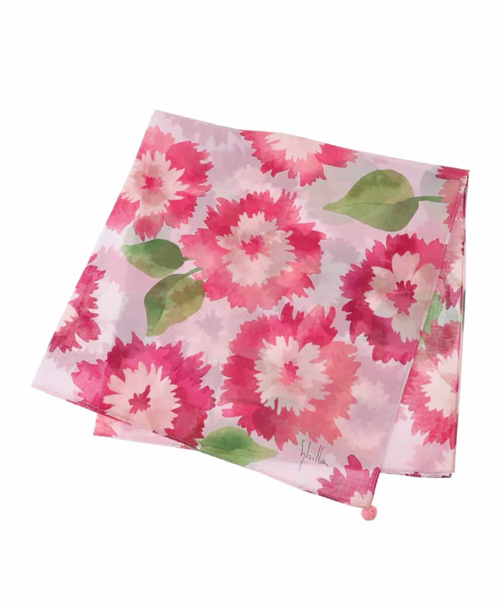 大判フラワーモチーフハンカチ(ハンカチ・バンダナ) | Sybilla(シビラ