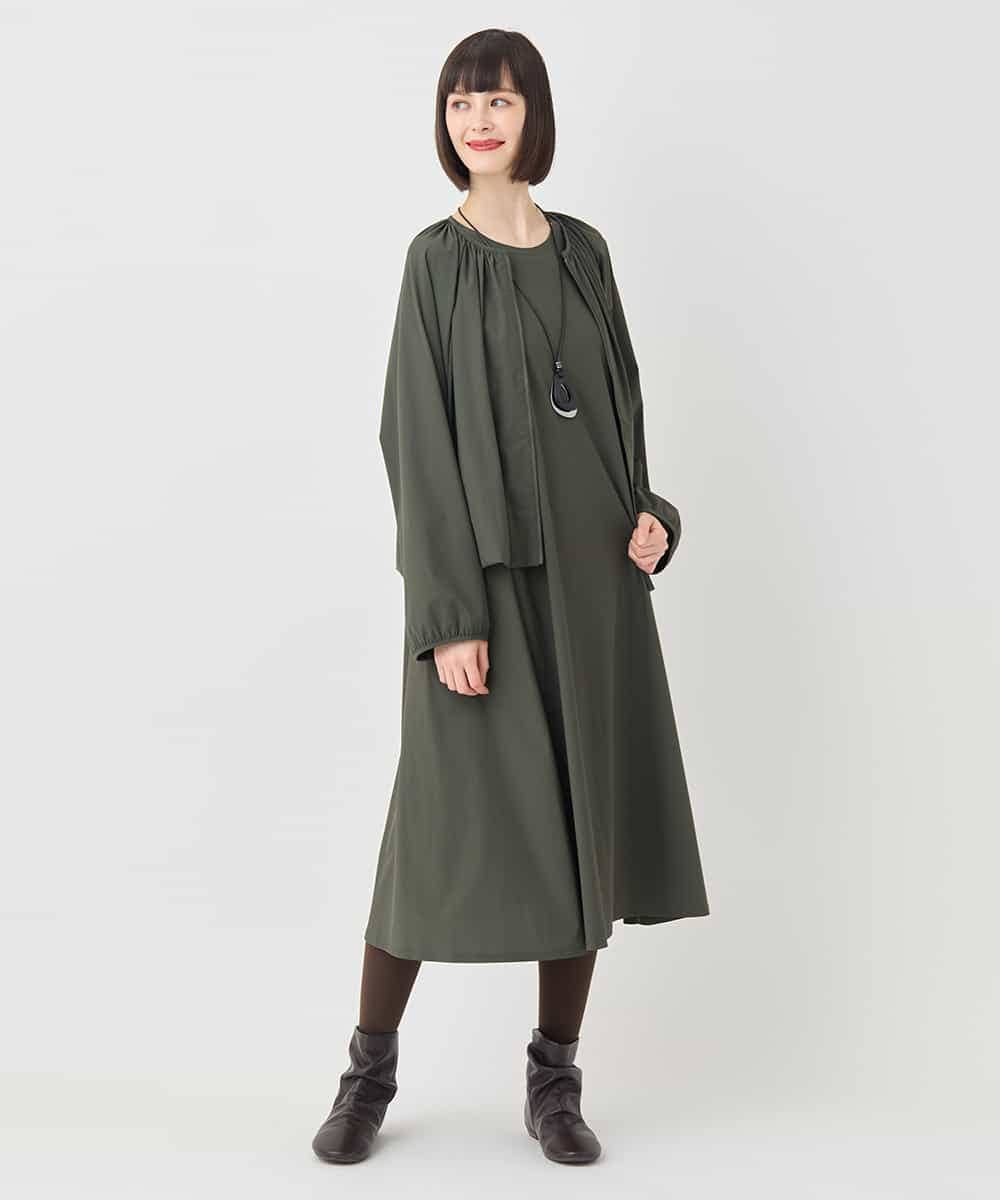 七分丈ナイロンフレアワンピース /洗える(ワンピース) | HIROKO BIS