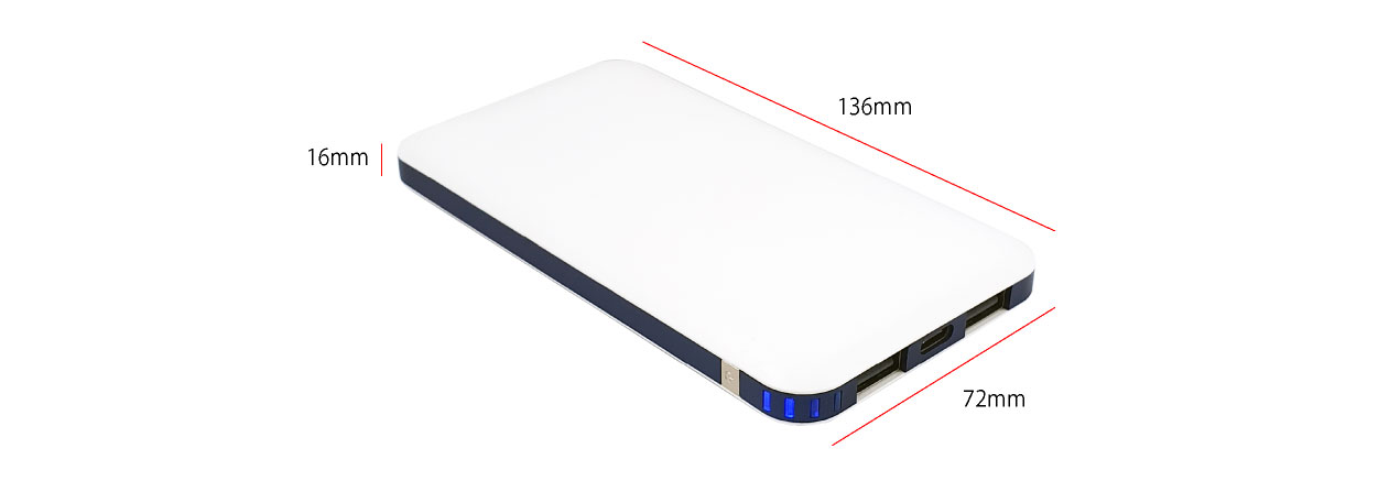 10000mAh モバイルバッテリー IPT-BT10000-BK / IPT-BT10000-WH