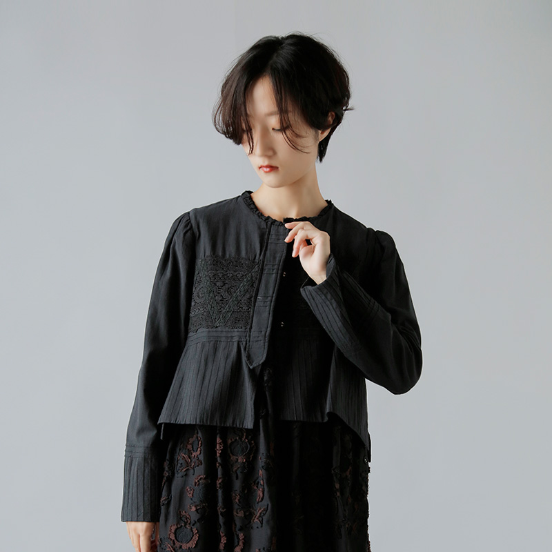 Pheeta フィータ コットン レーヨン 刺繍 シャツ “Ruth” ph012c-5