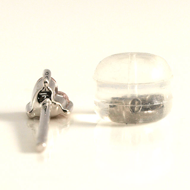 天然ピンクダイヤモンド 片耳用ピアス 0.065ct Pt900(プラチナ900