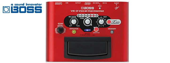 BOSS VE-2 Vocal Harmonist レッド BOSS VE-2 Vocal Harmonist ボーカルエフェクター ボス VE2 | 島村楽器