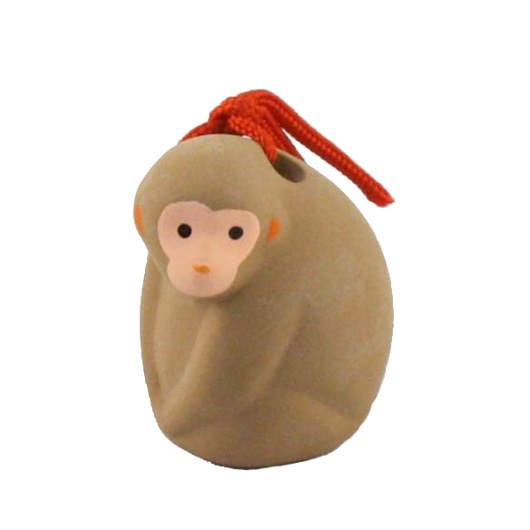 Japanese zodiac sign - Pottery bell - Monkey - j-okini - Products