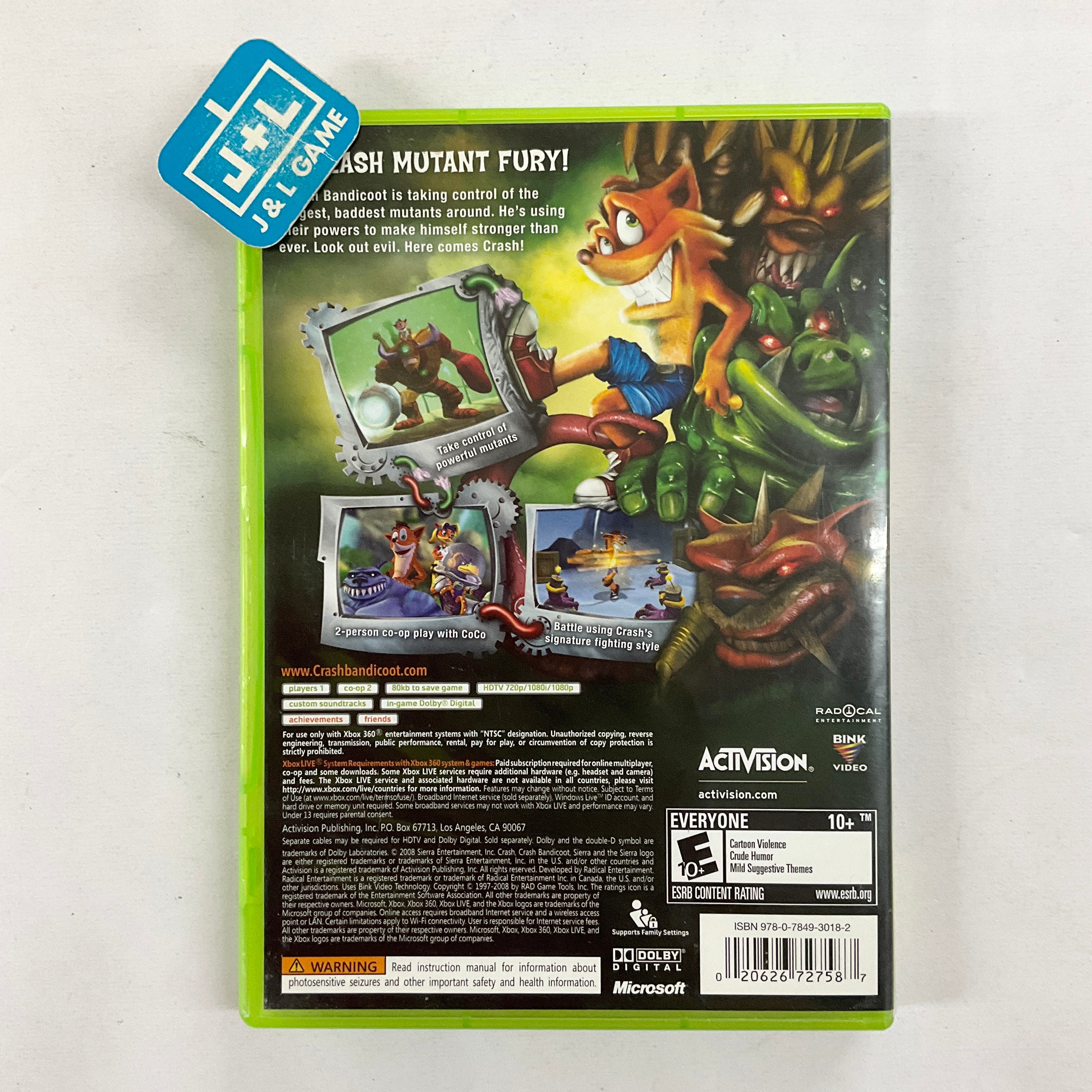 Crash: Mind Over Mutant - Xbox 360 [Pre-Owned] | J&L Game