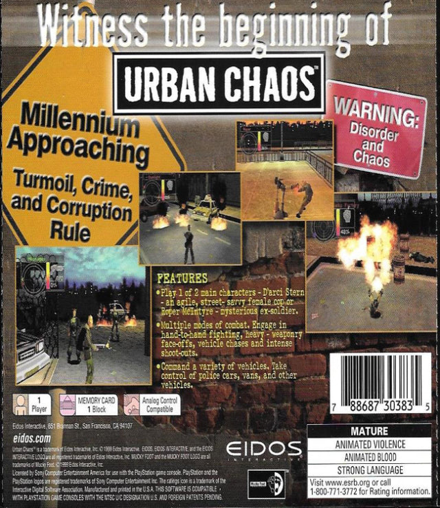 Urban Chaos - (PS1) PlayStation 1 [Pre-Owned] | J&L Game