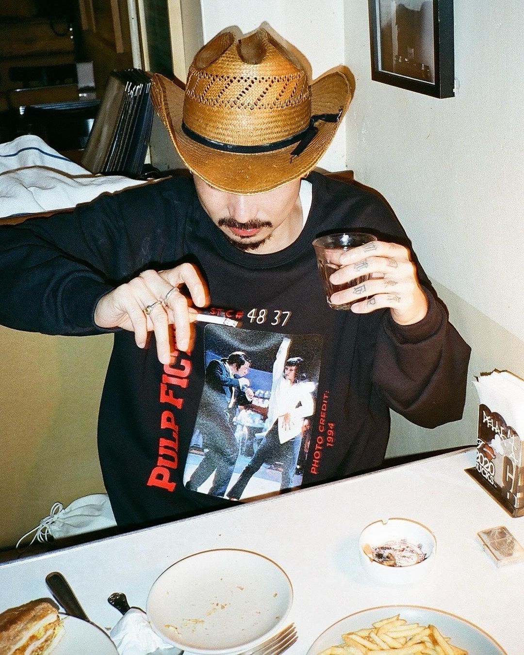 WACKO MARIA/PULP FICTION / SWEAT SHIRT（BLACK）［クルーネック