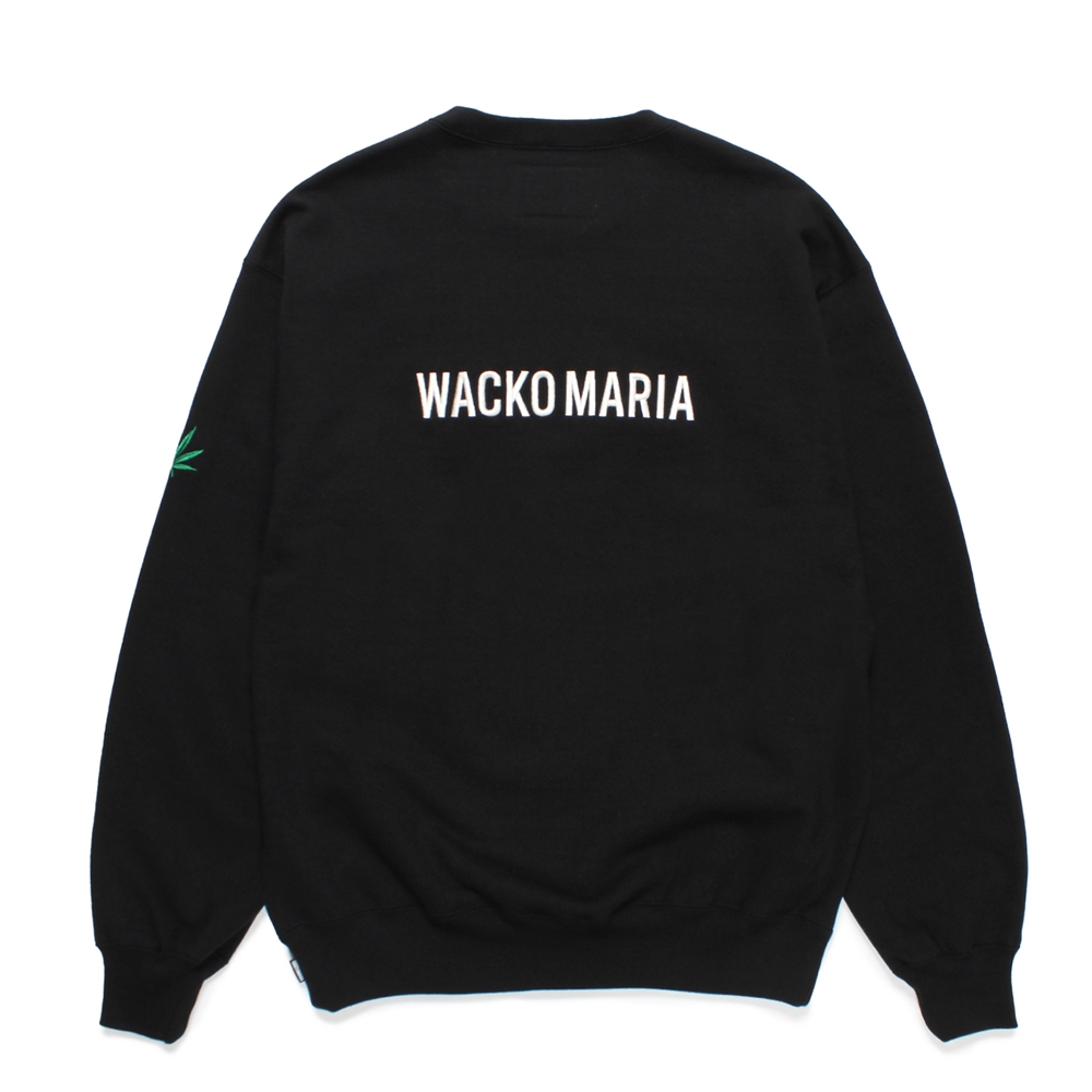 WACKO MARIA/HIGH TIMES / HEAVY WEIGHT CREW NECK SWEAT SHIRT（BLACK