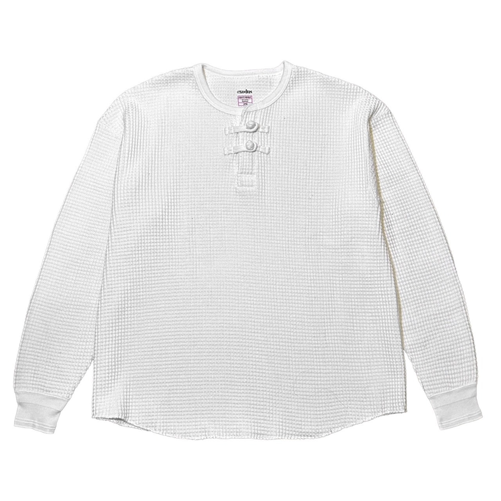 30％OFF】exodus brand/ORIENTAL HENRY NECK SHIRT（WHITE