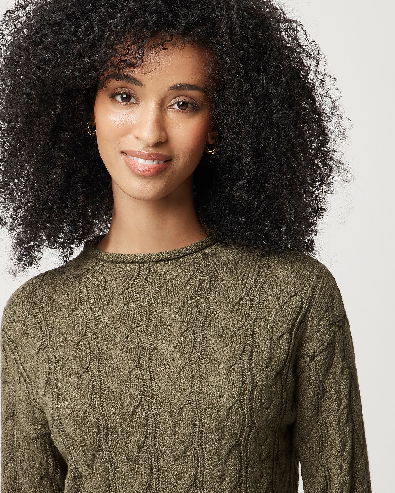 Cable Mockneck Sweater For Women | Factory