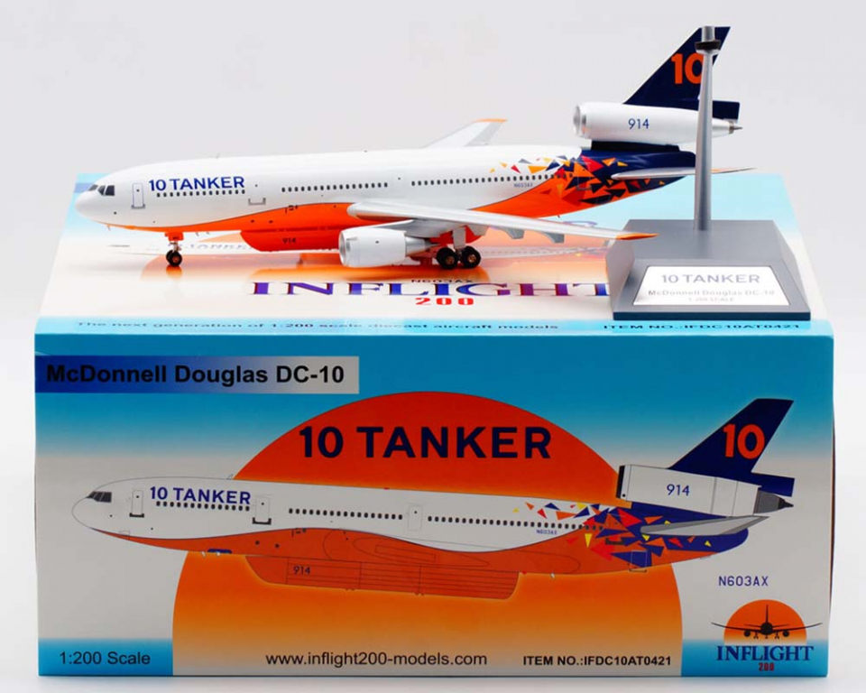 www.JetCollector.com: 10 Tanker Air Carrier DC-10-30 w/stand