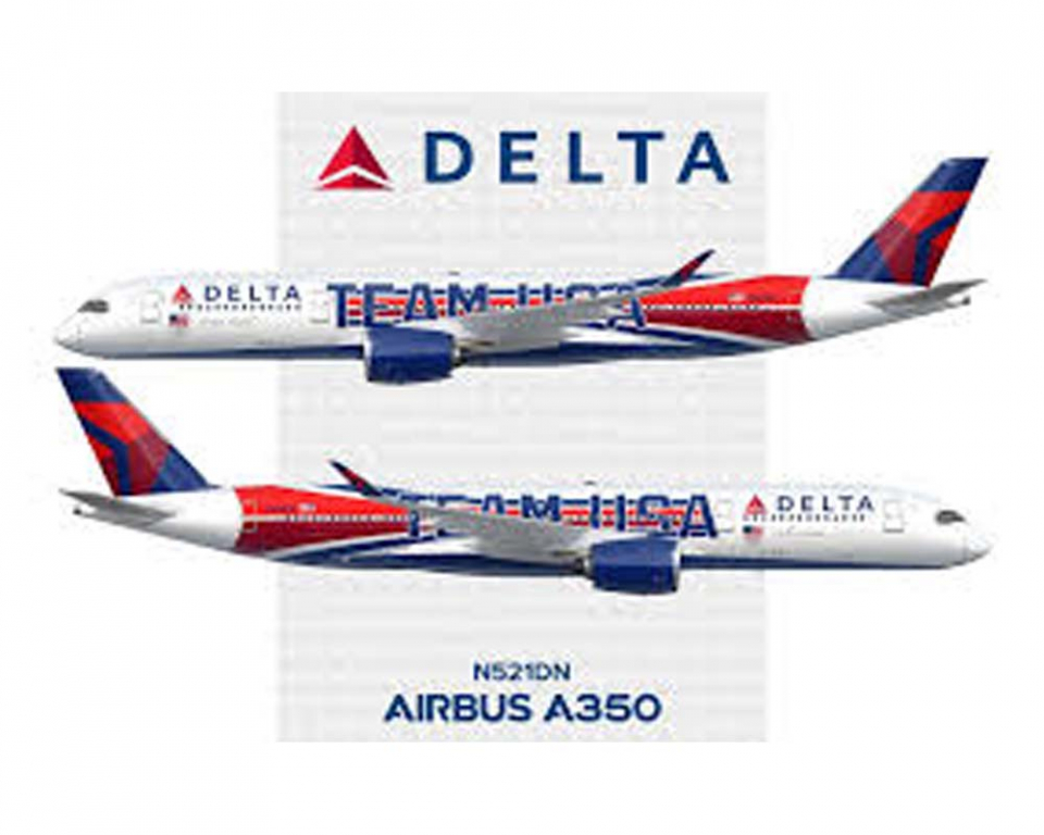 www.JetCollector.com: Delta Team USA A350-900 N521DN 1:400 Scale