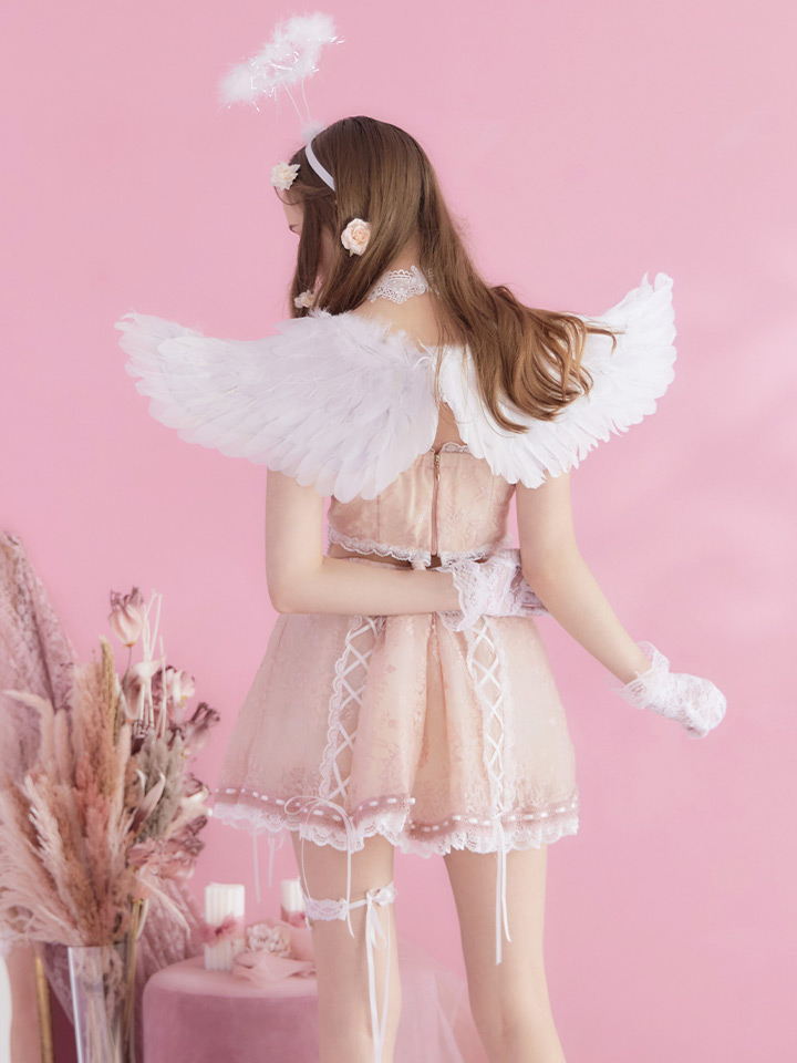 即日発送】2ピース/レースセクシーエンジェル/天使コスプレ【sugar